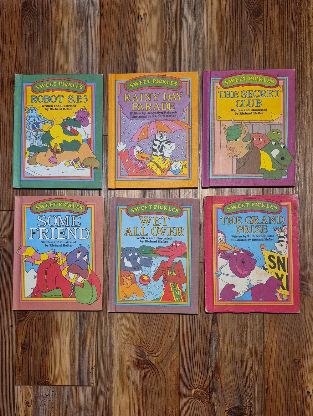 Vintage 80's Sweet Pickle Hardcover Books - By Richard Hefter